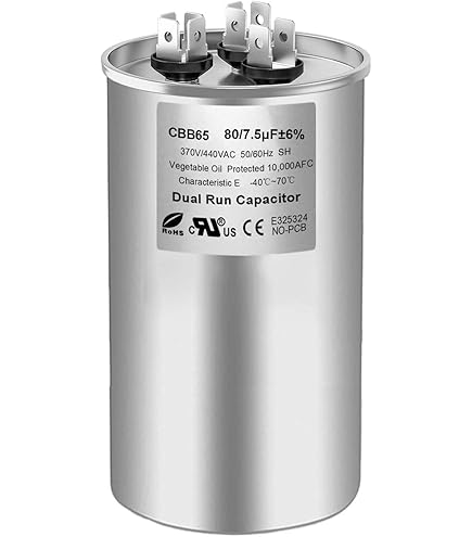 Titan TRCFD8075 Dual Rated Motor Run Capacitor Round MFD 80